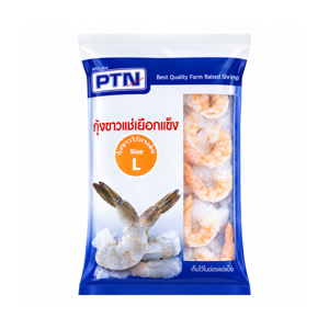 พีทีเอ็น กัวร์เม กุ้งขาวไว้หางต้มแช่แข็ง ไซส์ L 250 ก