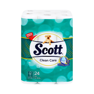 Scott Clean Care Toilet Tissue 3 ply Pack 24roll