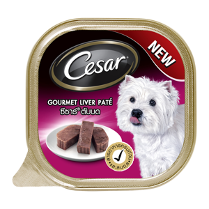 Cesar Craft Dog Adult Liver Pate Dog Food Premium Wet Tray 100g.