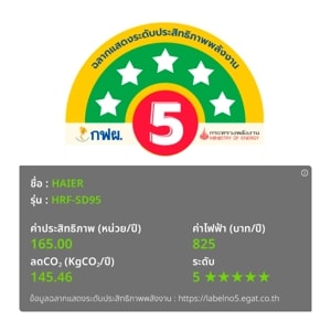 ไฮเออร์ ตู้เย็นมินบาร์ 1 ประตู รุ่น HRF-SD95 ขนาด 3.1 คิว สีแบล็กแฟลช_thumbnail_3