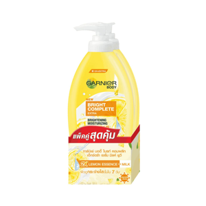 GARNIER Body Bright Complete Extra Brightening Repairing Serum Milk UV 400 ml. Pack 2