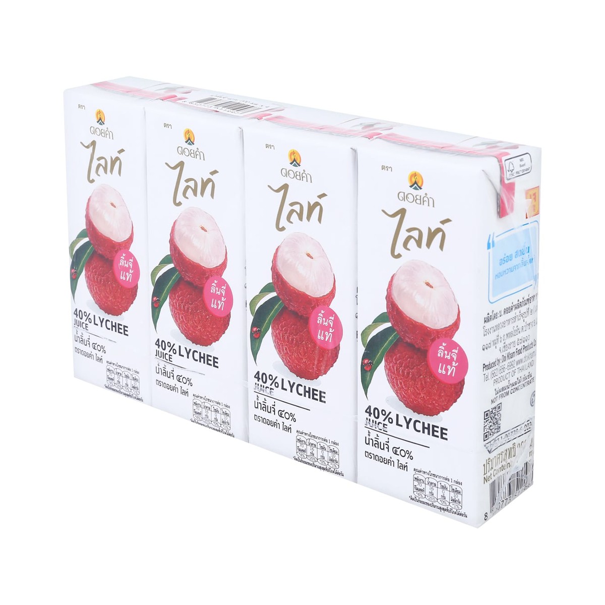 ดอยคำ ไลท์ น้ำลิ้นจี่ 40% 200 มล. แพ็ค 4_4