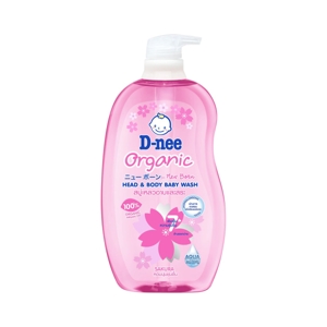 D Nee Pure Head and Body Baby Wash Pink 750ml.