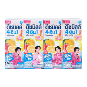 ดัชมิลล์ 4อิน1 ไมโครแอคทีฟ โยเกิร์ตพร้อมดื่มยูเอชที สูตรน้ำตาลน้อยกว่า กลิ่นส้มยูสุและสตรอเบอร์รี 165 มล. x 4 ชิ้น_thumbnail_1