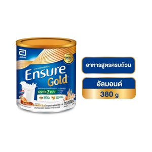 เอนชัวร์ โกลด์ อาหารสูตรครบถ้วน สูตรโปรตีนจากธัญพืช 3 ชนิด ผสมวิตามินและเกลือแร่ กลิ่นอัลมอนด์ 380 ก.