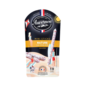 Auvernou Mini Sticks Dry Pork Sausage Plain 100g.