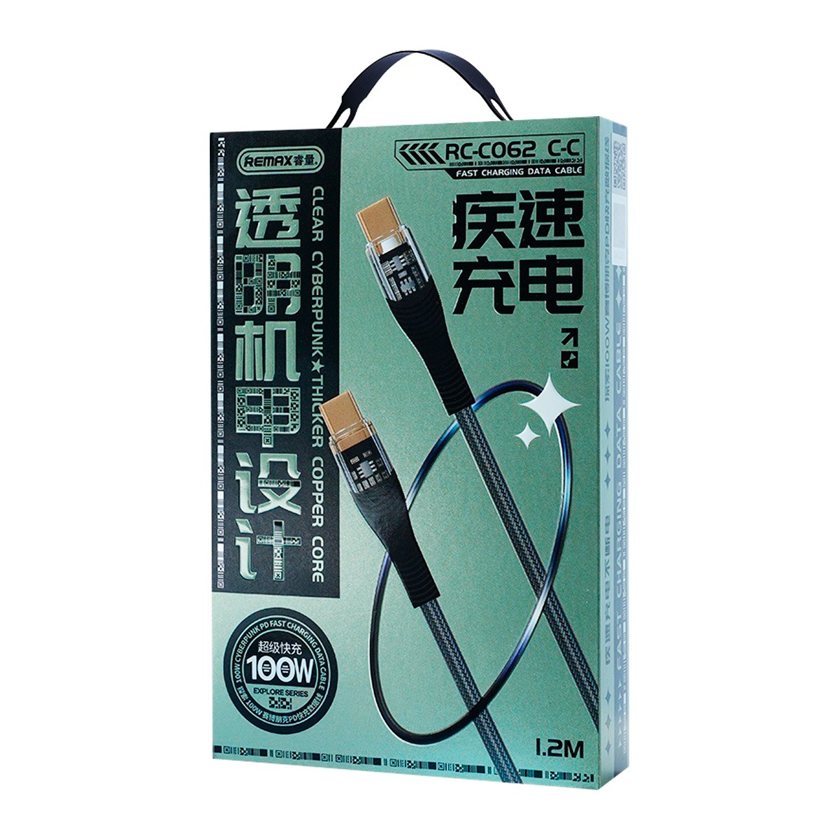 รีแมค สายชาร์จ Type-C to Type-C รุ่น RC-C062 C-C คละสี