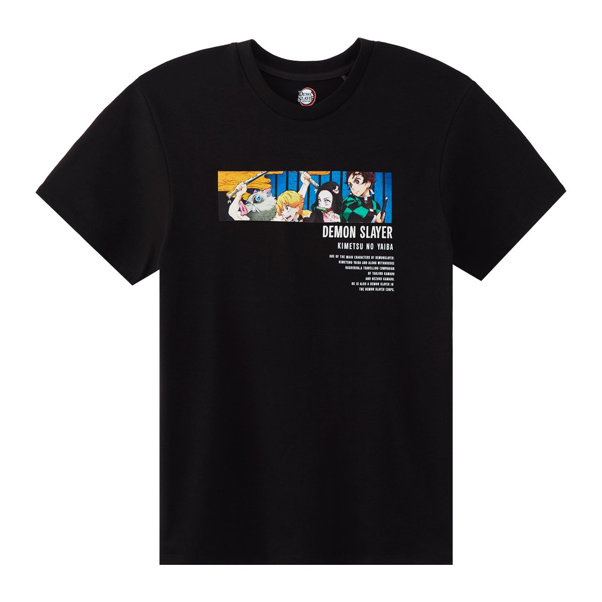 ดาบพิฆาตอสูร เสื้อยืดแขนสั้นพิมพ์ลาย สำหรับผู้ชาย รุ่น FFIM25Q3YM001 สีดำ