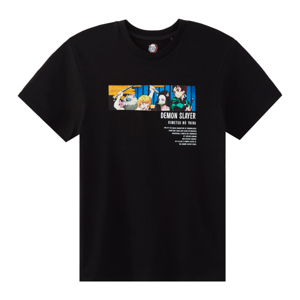 ดาบพิฆาตอสูร เสื้อยืดแขนสั้นพิมพ์ลาย สำหรับผู้ชาย รุ่น FFIM25Q3YM001 สีดำ_thumbnail