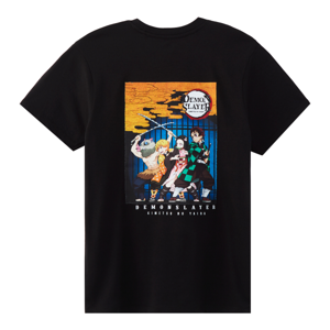 ดาบพิฆาตอสูร เสื้อยืดแขนสั้นพิมพ์ลาย สำหรับผู้ชาย รุ่น FFIM25Q3YM001 สีดำ_thumbnail_1