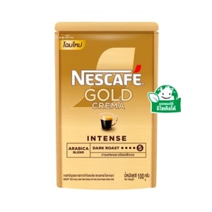 Nescafe Gold Crema Instant Coffee Mexed With Finely Ground Roasted Doy 100g.