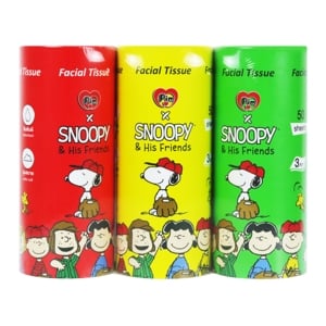 Pim Snoopy Soft Facial Tissue 3ply 50sheets Pack 3