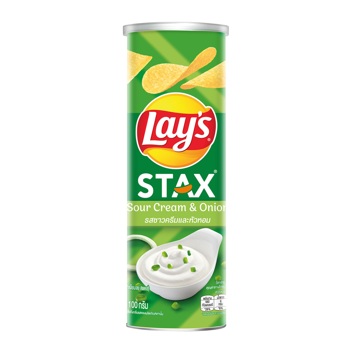 เลย์ สแตคส์ มันฝรั่งทอดกรอบ รสซาวครีมและหัวหอม 100 ก. Big C Online